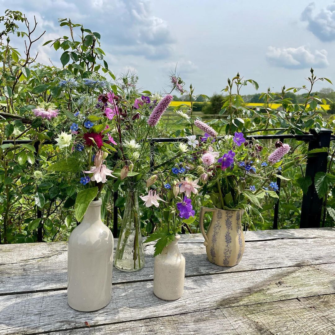 Flowers! From our garden to the barn 🌸 ...